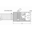 Boite à air carbone CDA avec élément filtrant coton